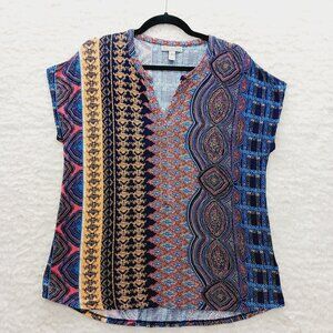 T-Shirt Size L Boho Global Bazaar Whimsycore Resort Chic Boho Bold Edgy Vacation